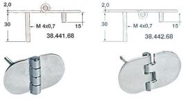 Cerniera Inox 68 5x38 5 Mm E Spessore 2 Mm Con Prigionieri Modello Nodo